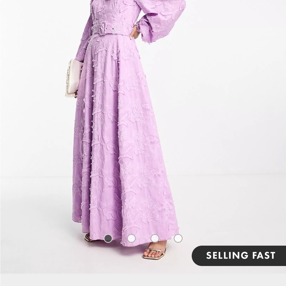 ASOS Lilac Long Sleeve Maxi Dress
